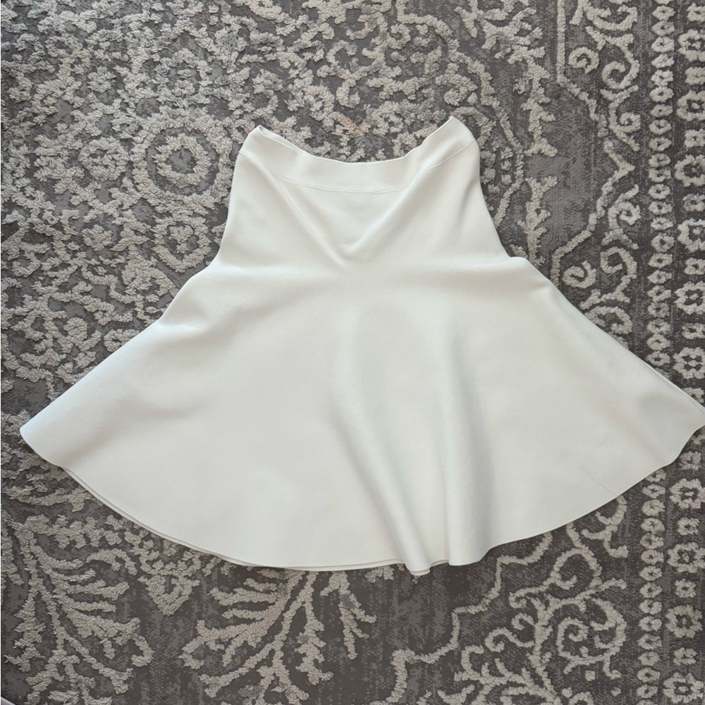 BCBGMaxAzria Cream Flared Skirt